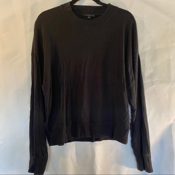J.Crew Black Batwing Super Soft Sweater - Picture 2 of 6